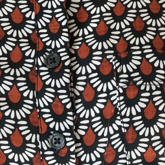 LOFT Women’s Sleeveless Cami Blouse M Pattern Black - Picture 2 of 3